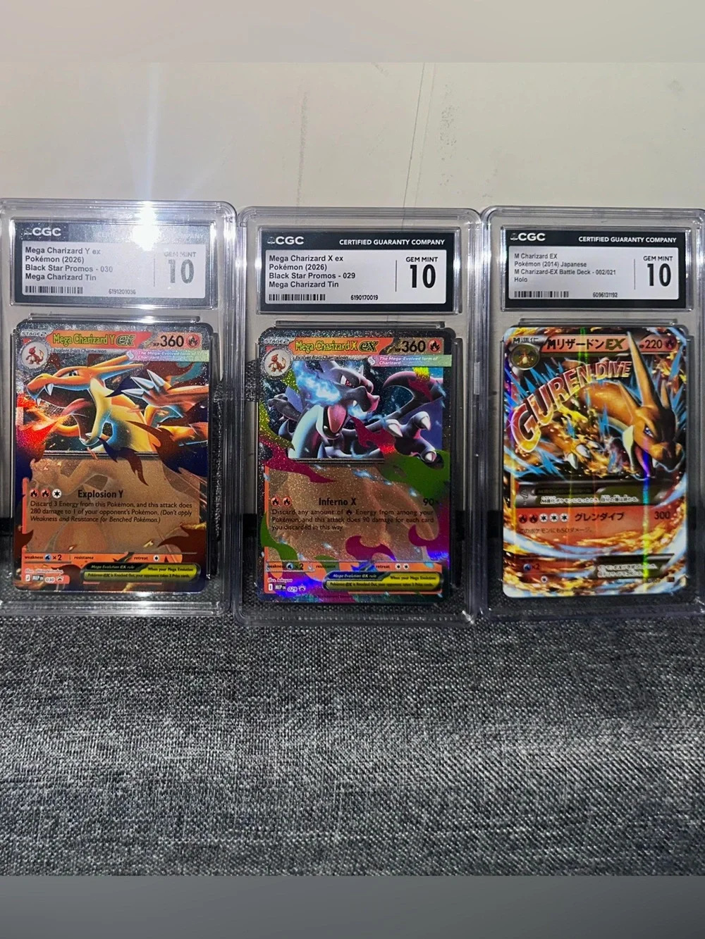 Charizard Bundle Lot graded CGC Gem Mint 10 slabs OBO